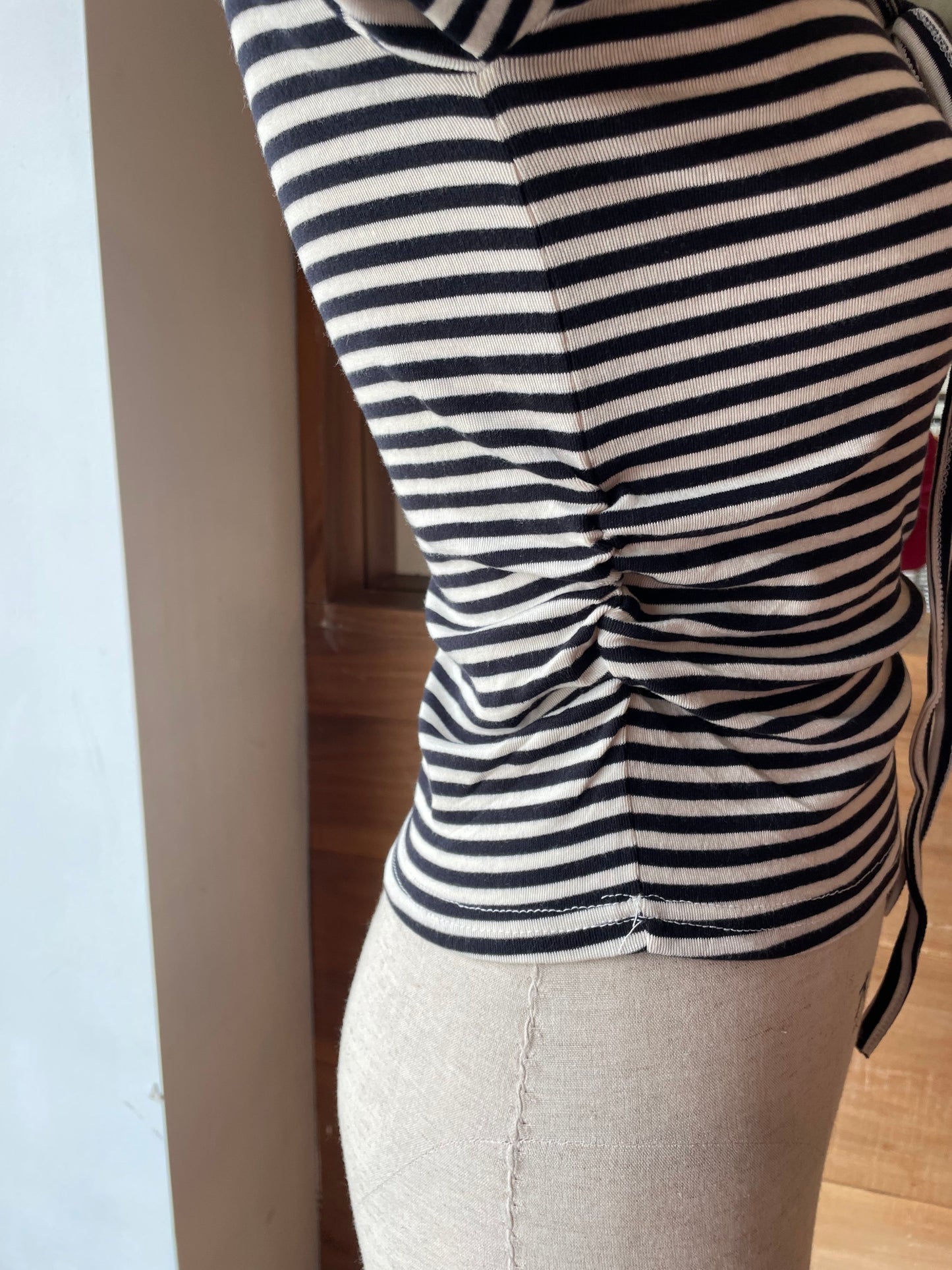 Tie Detail Stripe Top