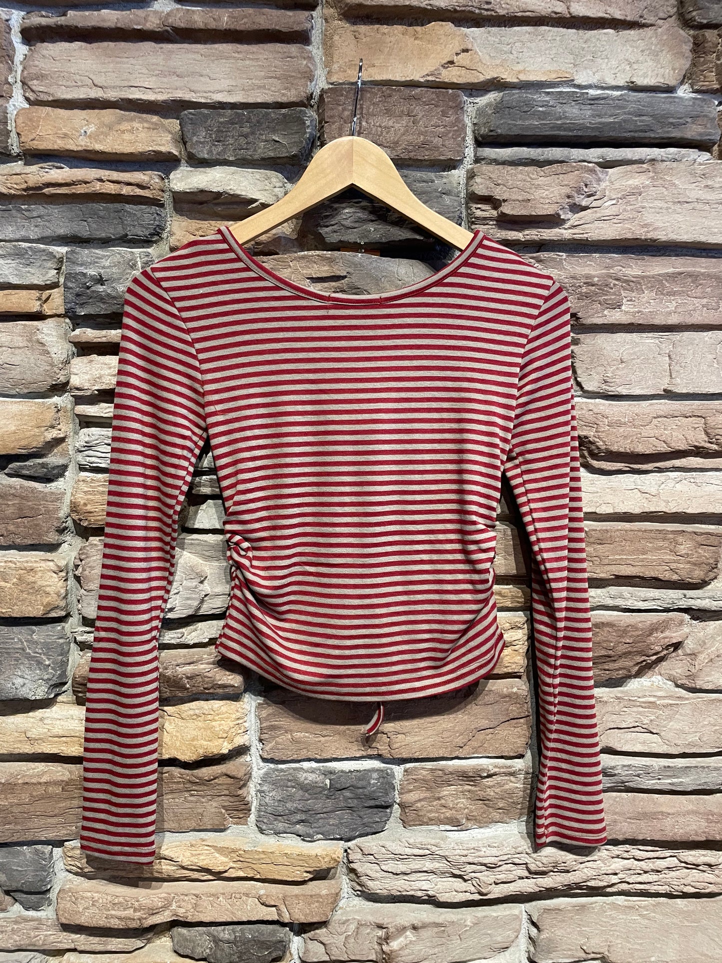 Tie Detail Stripe Top