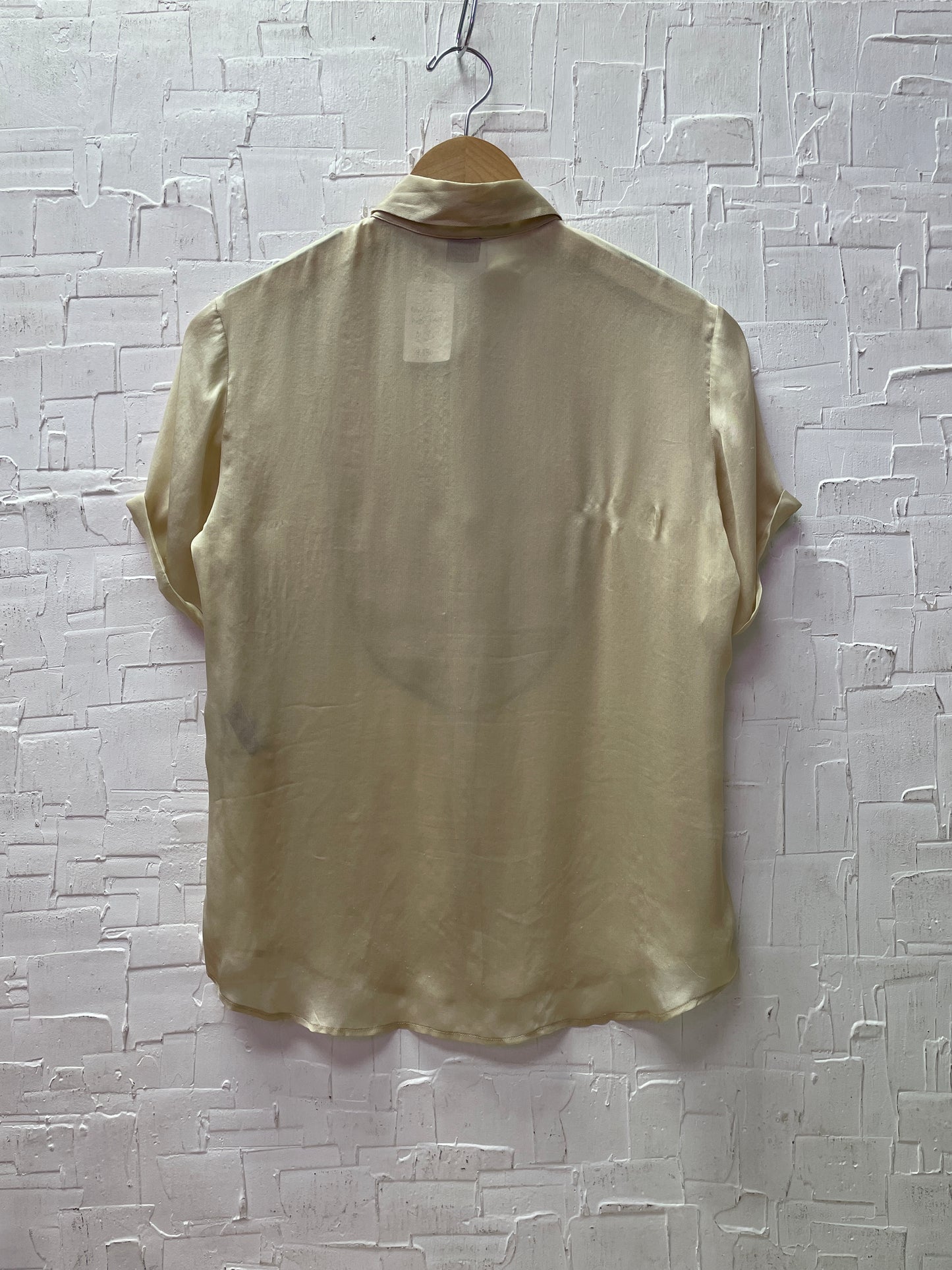Vintage 2003 Ralph Lauren Collection Purple Label Silk Blouse with Beaded Floral Details