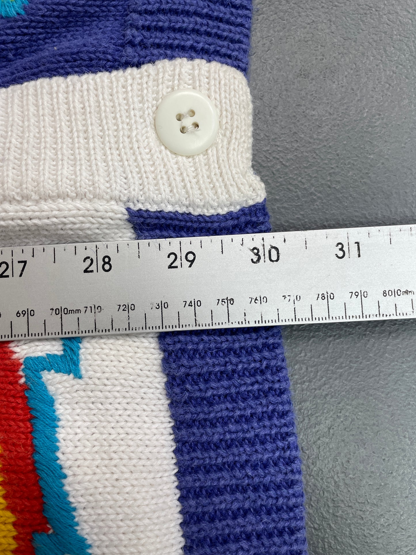 Vintage 1991 I.B. Diffusion Sport Italia Applique Cardigan