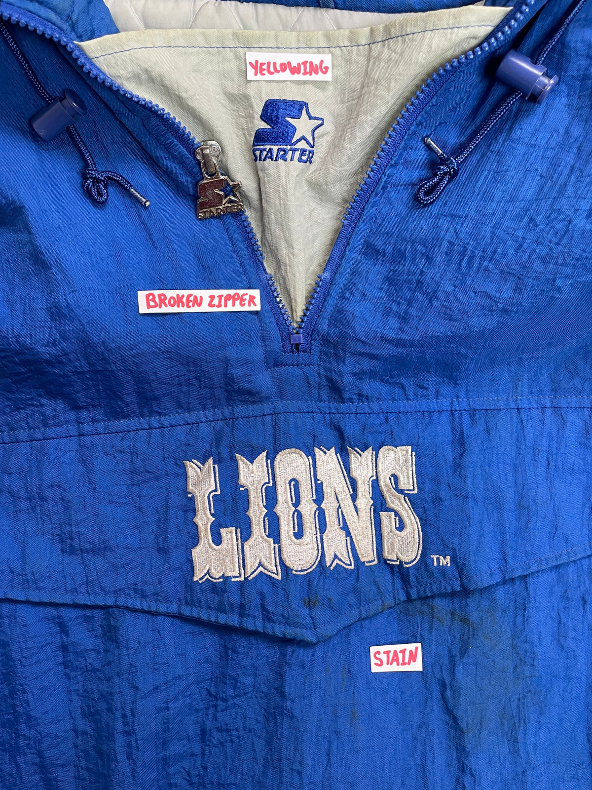 Vintage Starter NFL Detroit Lions Hooded Jacket