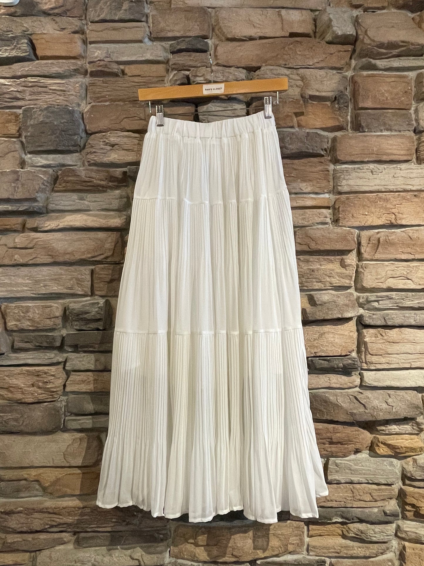 Pleated Panel Maxi Skirt