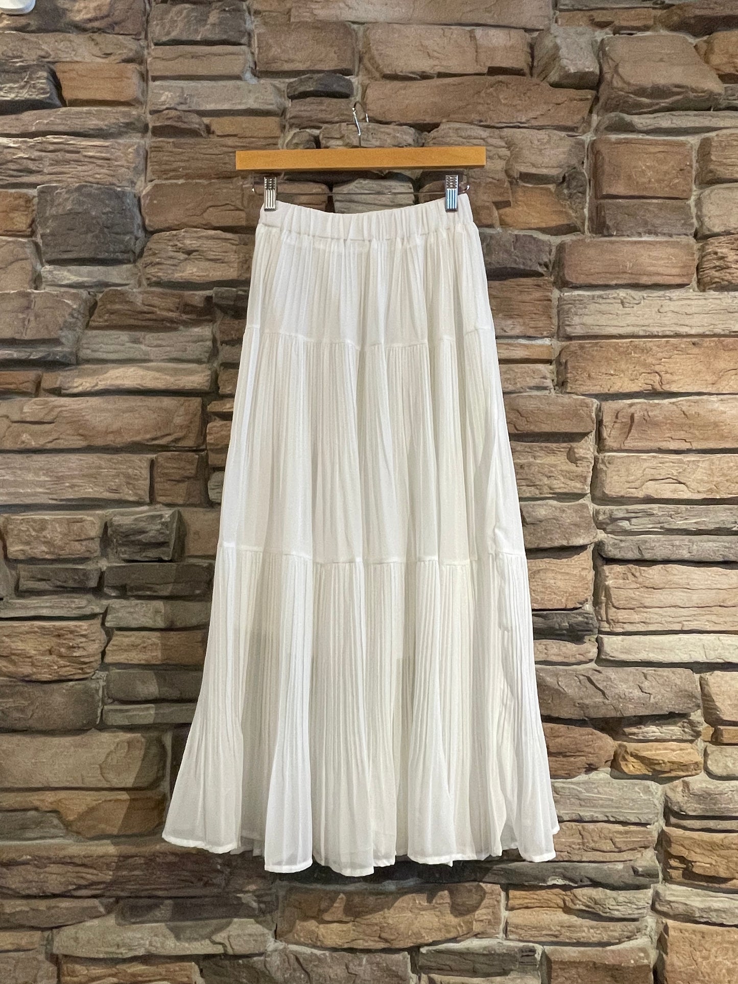 Pleated Panel Maxi Skirt