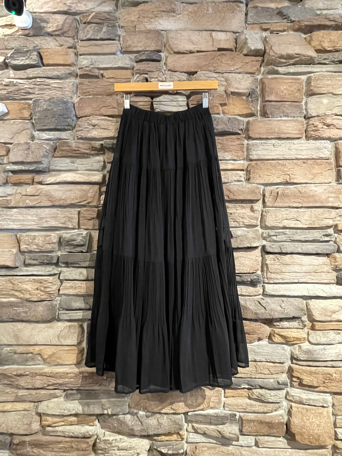Pleated Panel Maxi Skirt