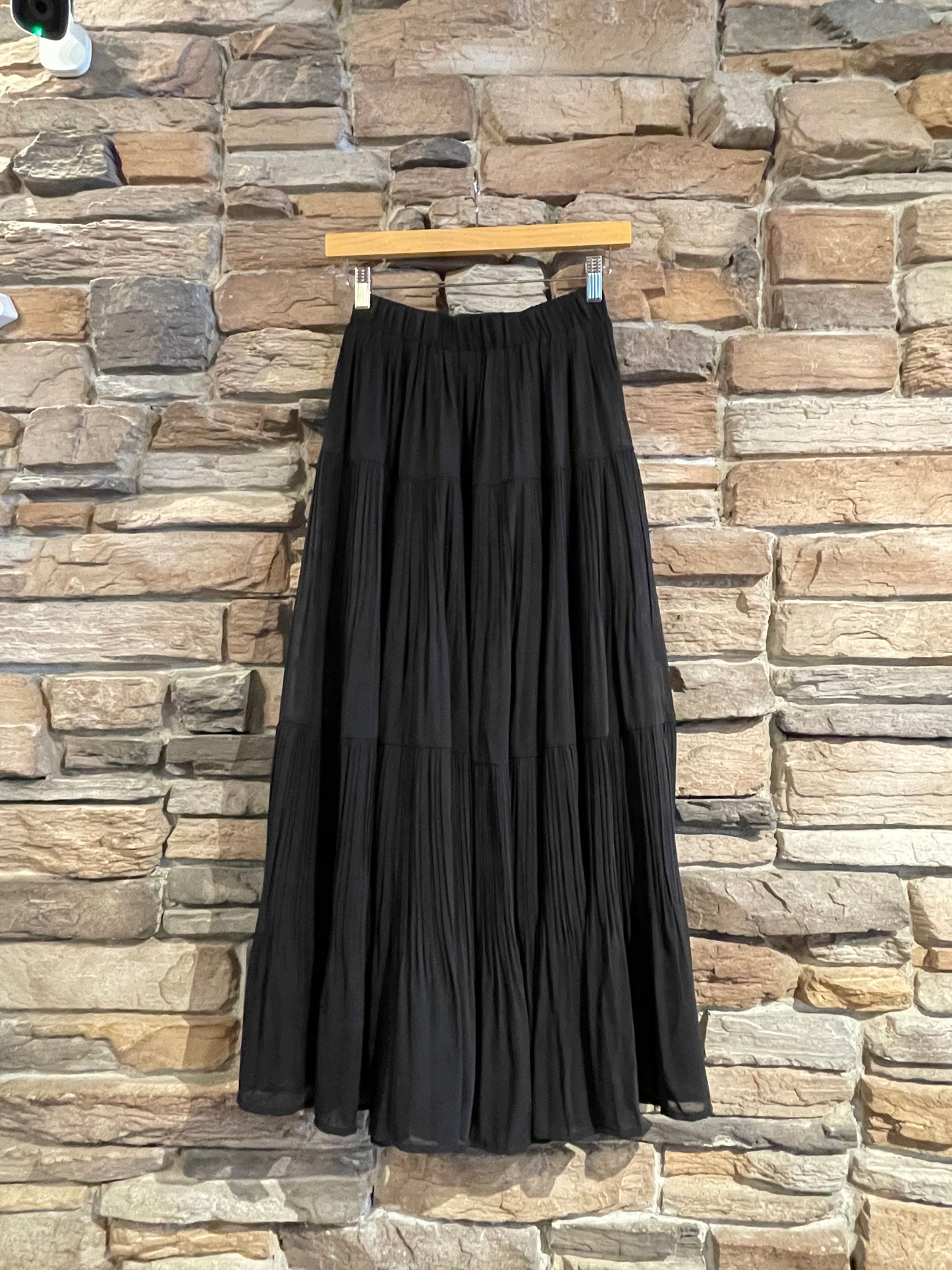 Pleated Panel Maxi Skirt