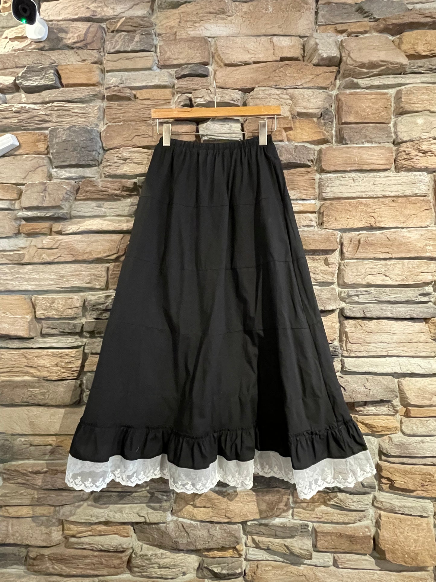 Lace Hem Drawstring Waist Skirt