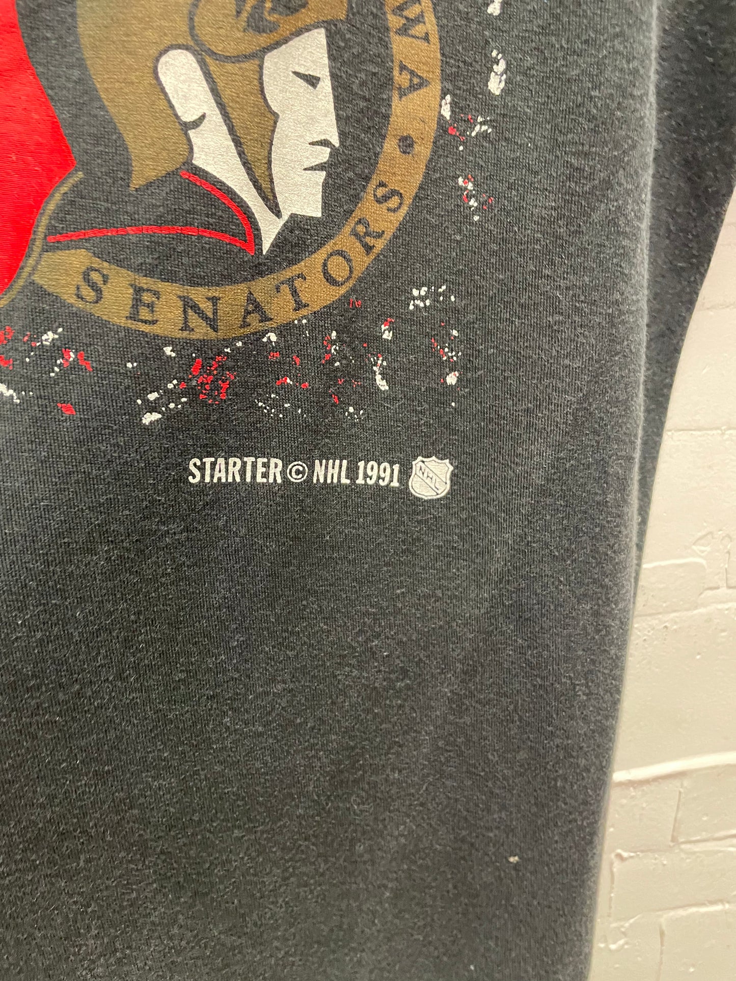 Vintage 1991 Starter Ottawa Senators Official Pick T-Shirt