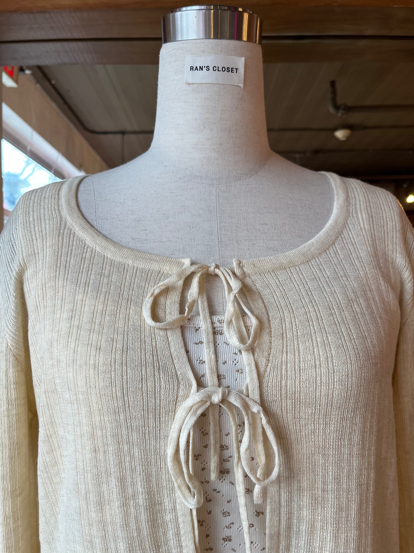 Tie Front Cardigan and Tank Top Set