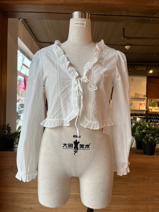 Tie Closure White Blouse