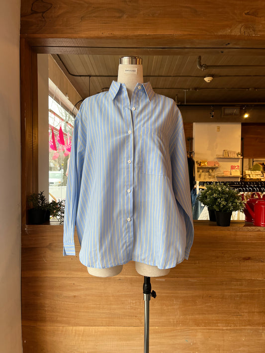 Striped Button Up and Tank Top Set