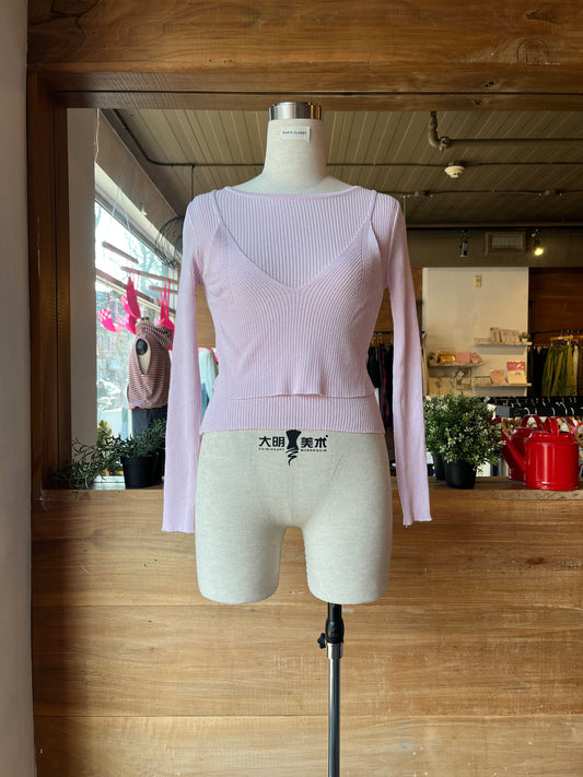 Double Layer Ribbed Top
