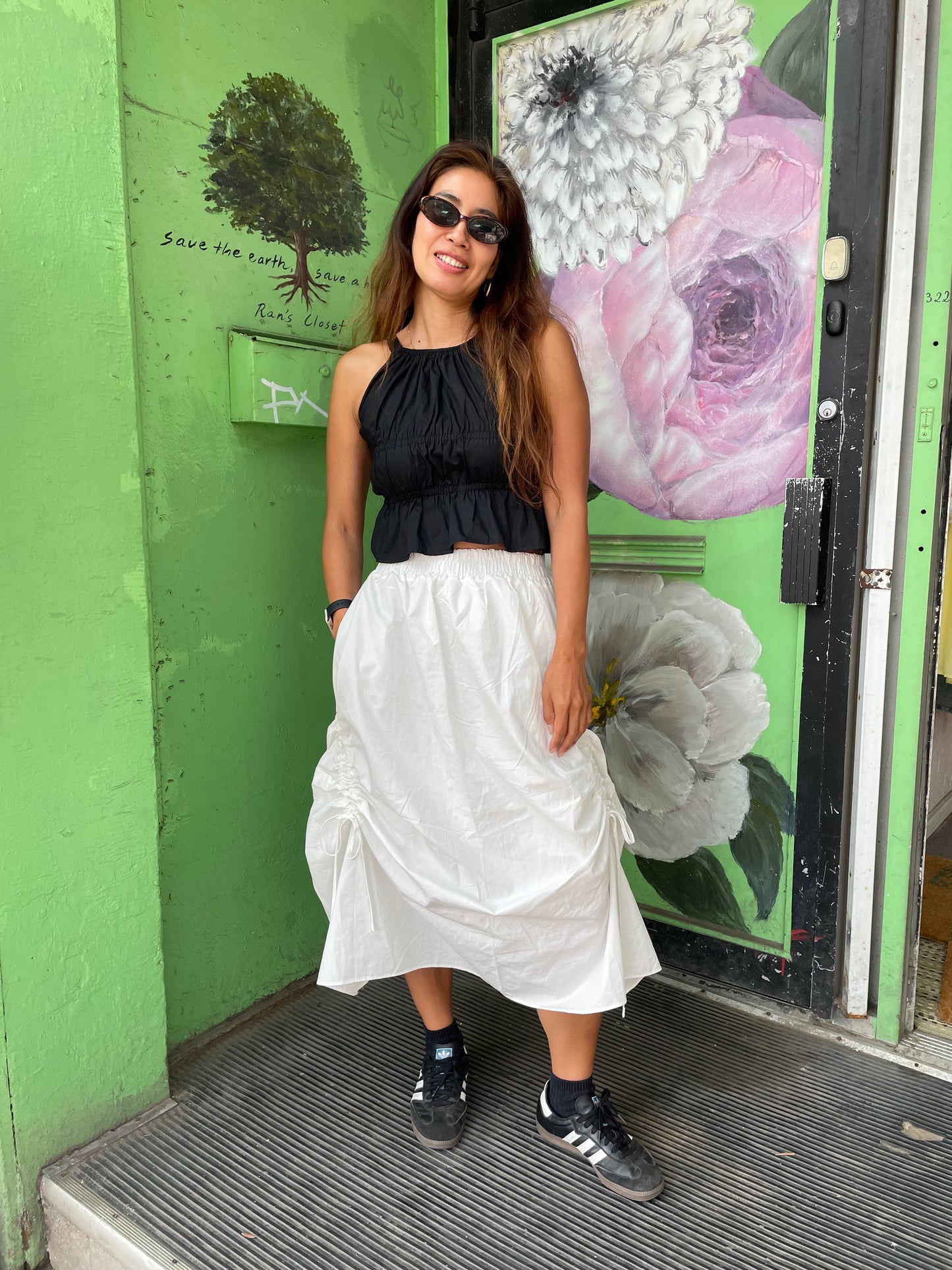 High Neck Shirred Top