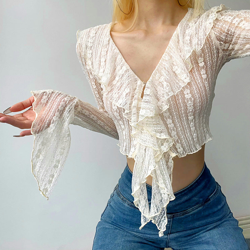 See through lace bolero