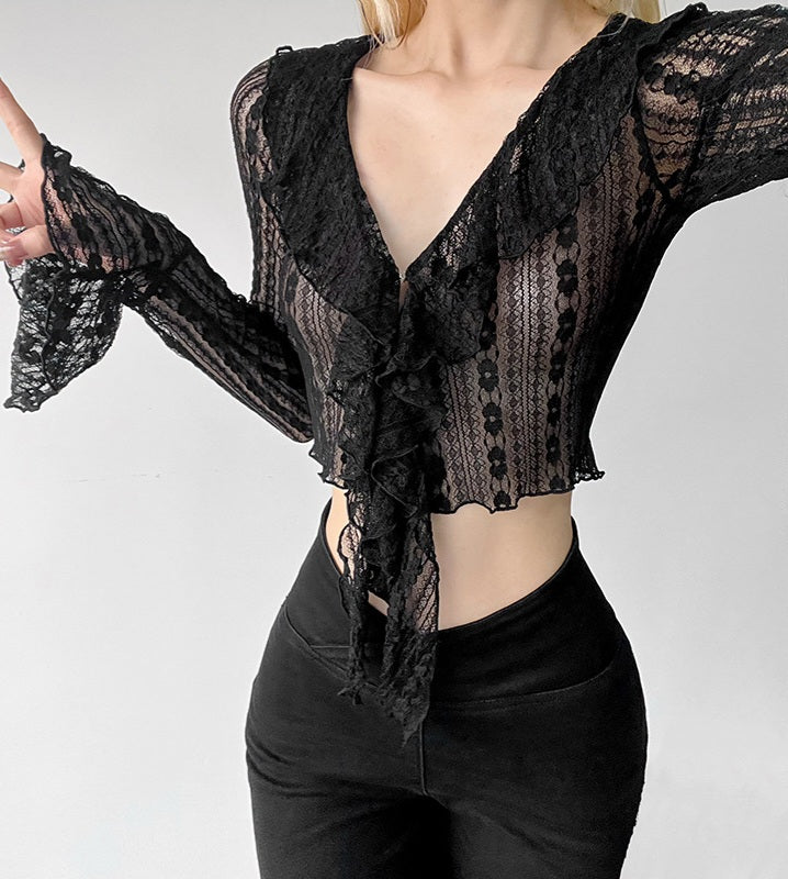 See through lace bolero