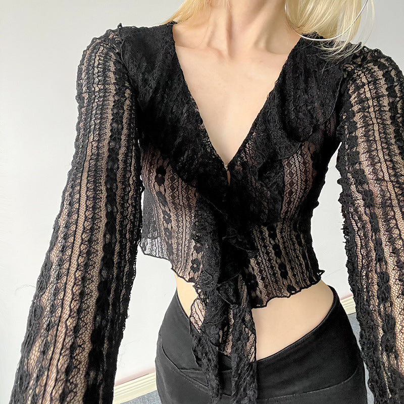 See through lace bolero