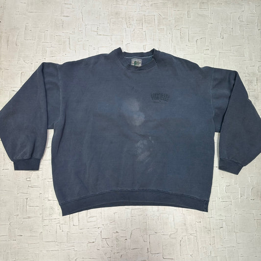 Vintage Guess Jeans Distressed Blue Boxy Fit Sweatshirt
