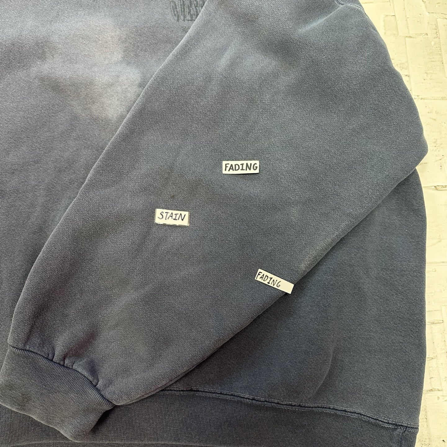 Vintage Guess Jeans Distressed Blue Boxy Fit Sweatshirt