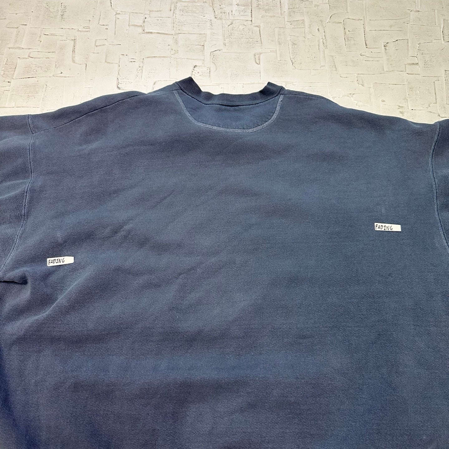 Vintage Guess Jeans Distressed Blue Boxy Fit Sweatshirt