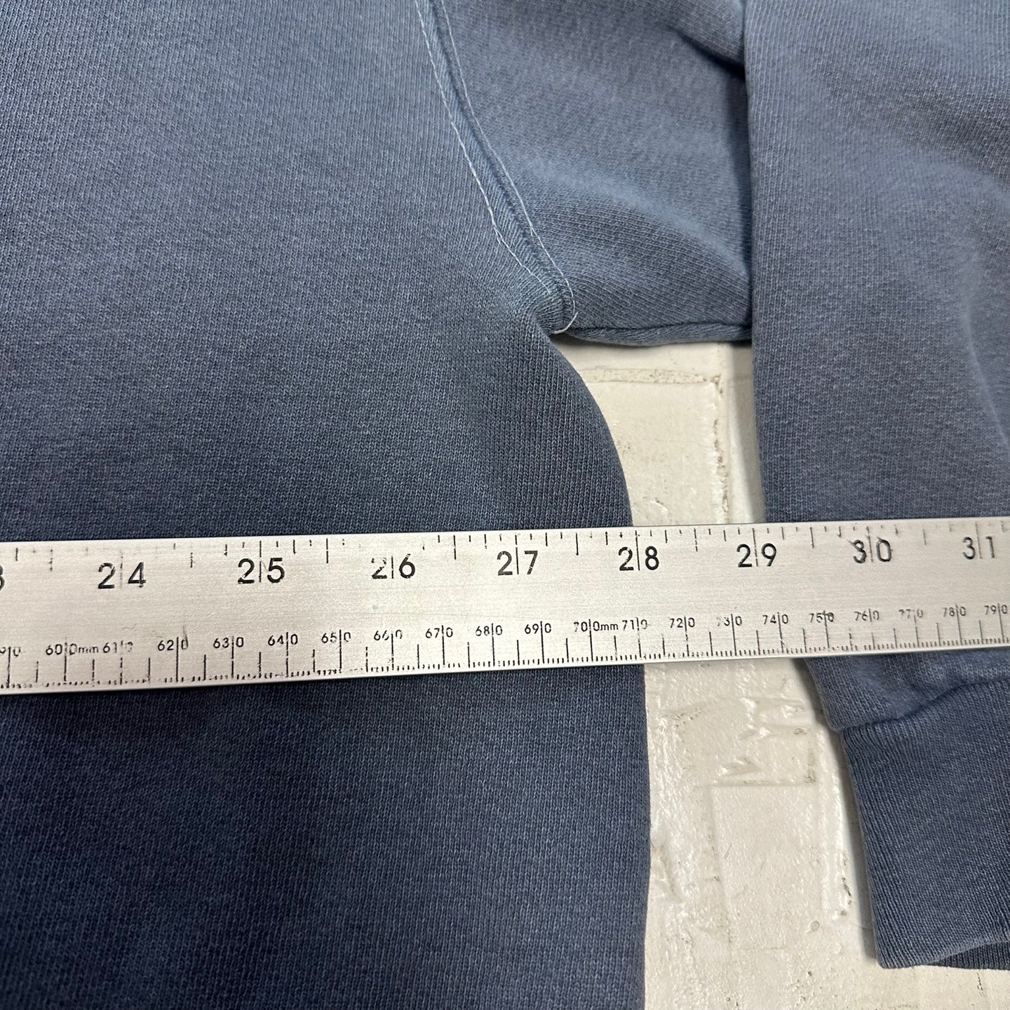 Vintage Guess Jeans Distressed Blue Boxy Fit Sweatshirt