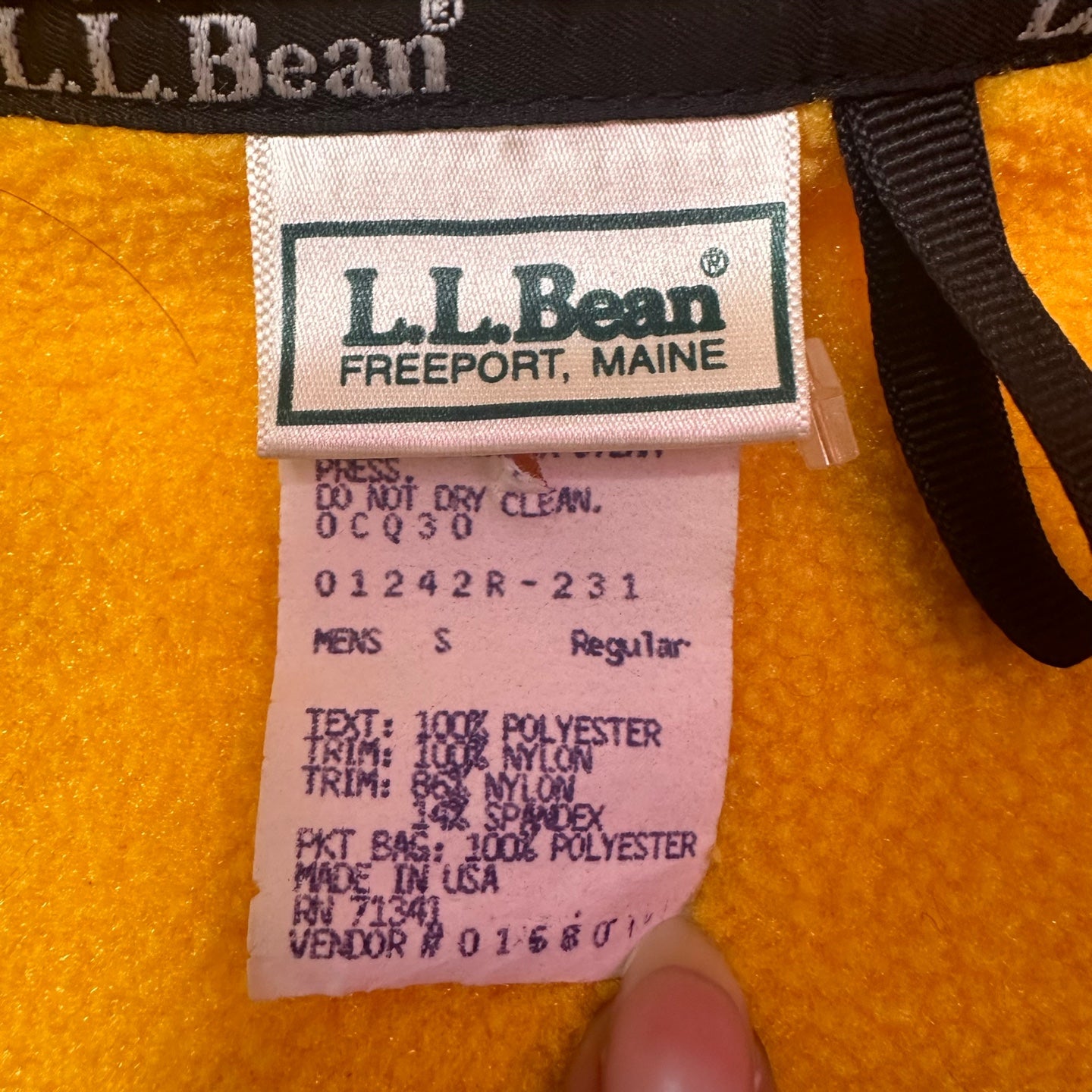 Vintage L.L Bean Yellow Fleece Sweatshirt