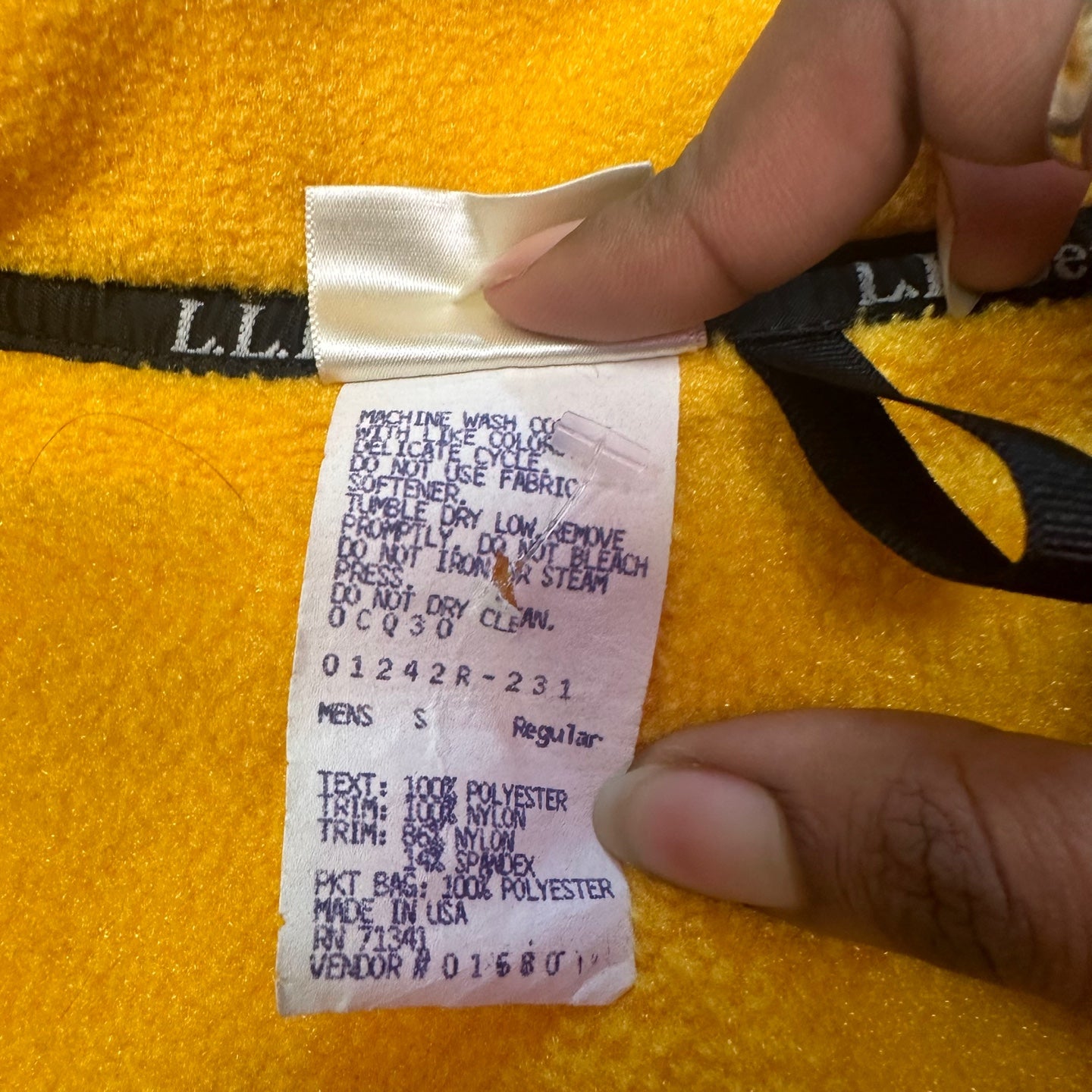 Vintage L.L Bean Yellow Fleece Sweatshirt