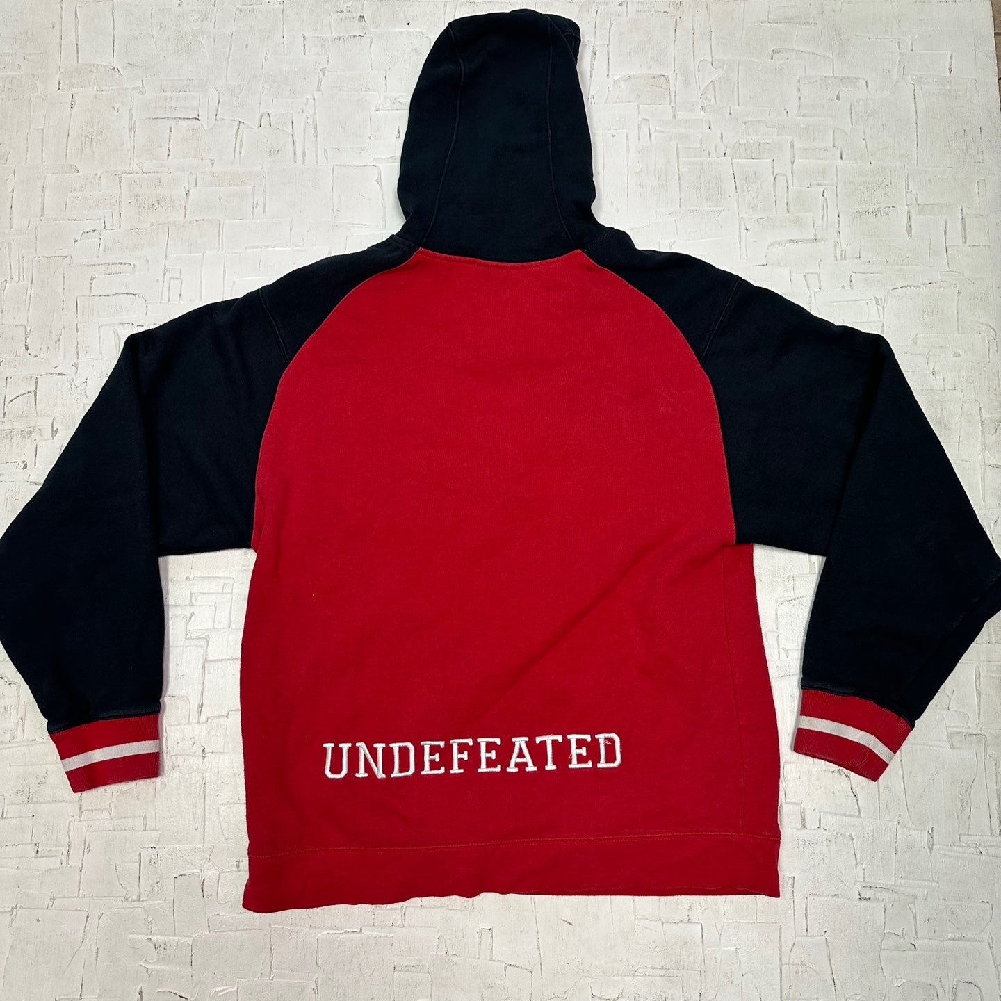 Vintage ESPN Red and Black Quarter Zip Up Hoodie