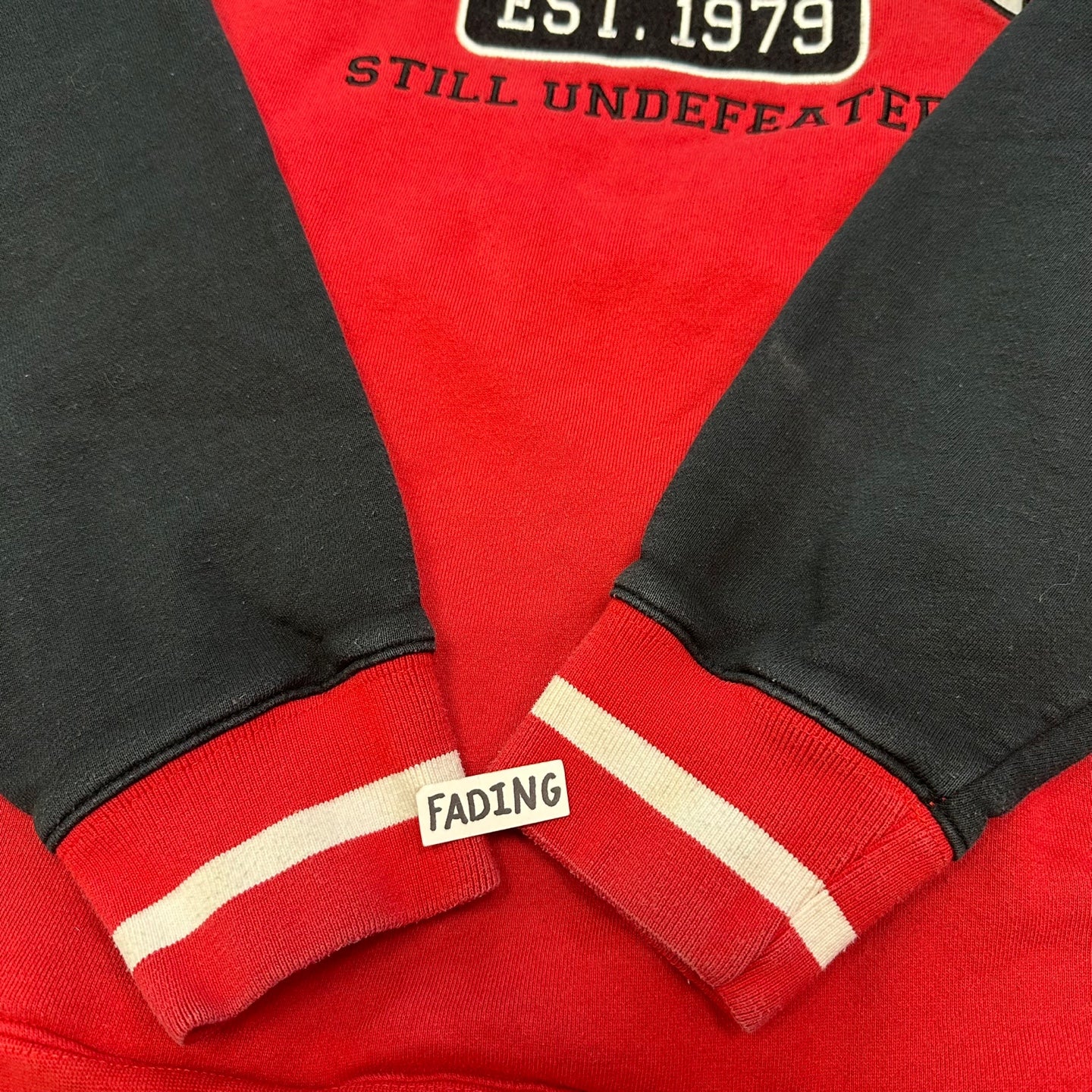 Vintage ESPN Red and Black Quarter Zip Up Hoodie