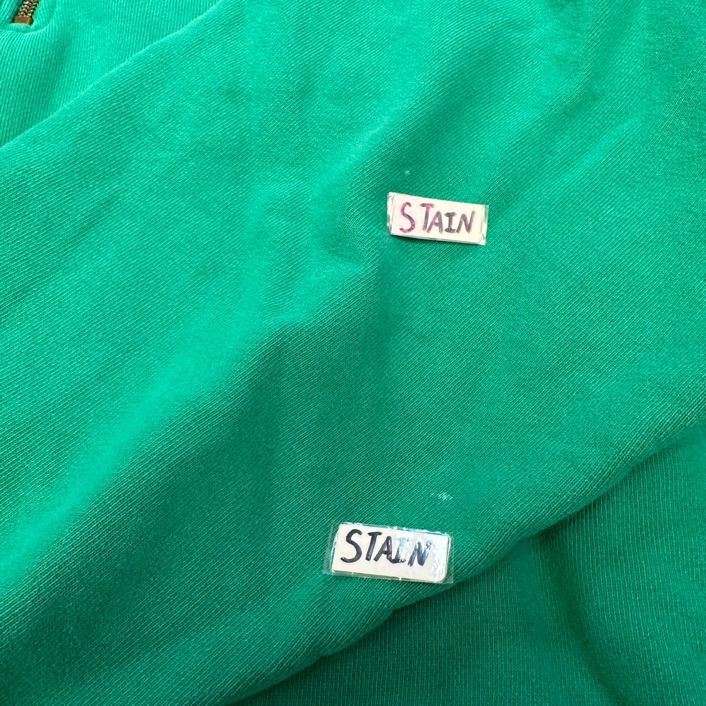 Vintage "Oh Yes" Vancouver Bright Green Quarter Zip Sweatshirt