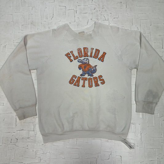 Vintage NFL White Florida Gators Old Logo Sweatshirt