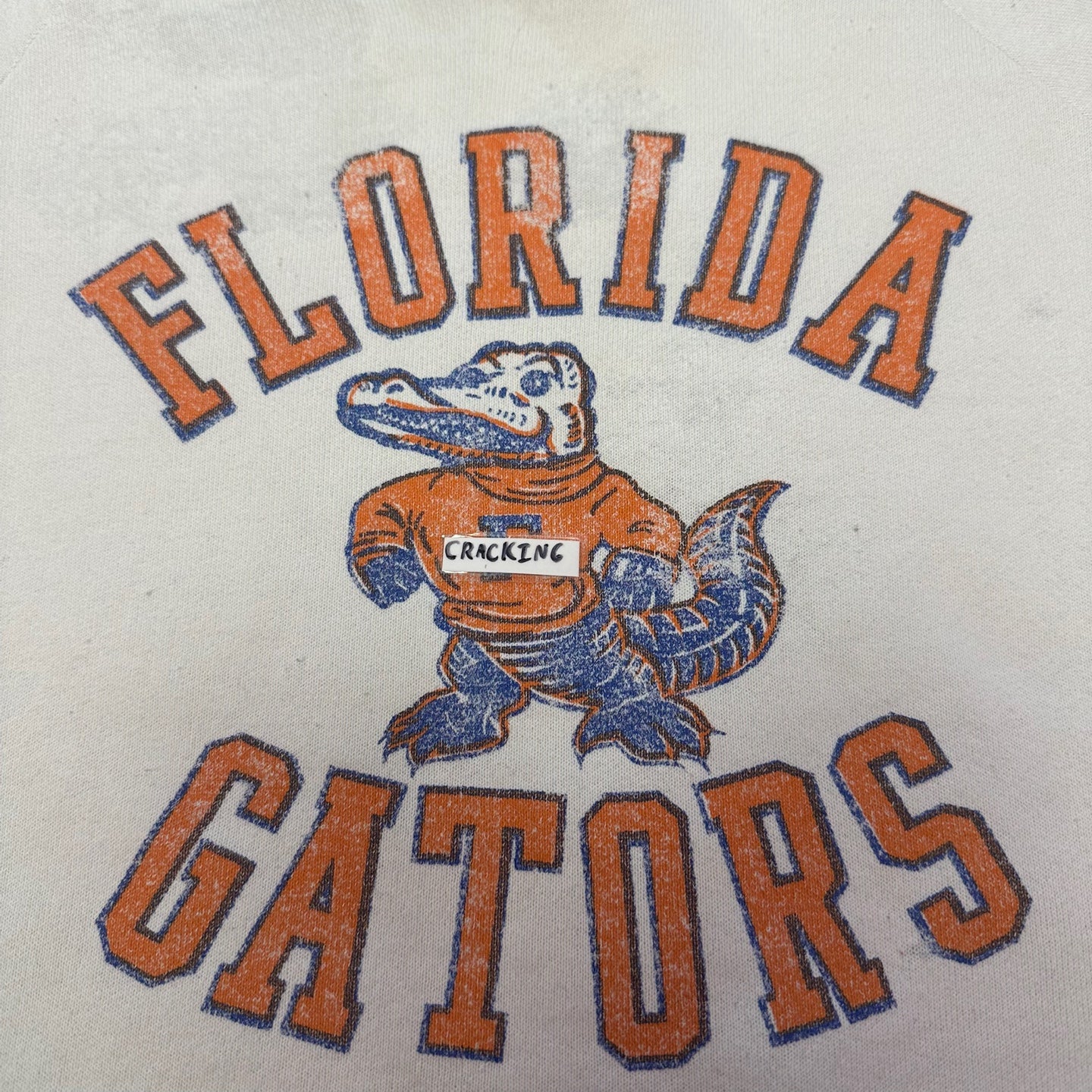 Vintage NFL White Florida Gators Old Logo Sweatshirt