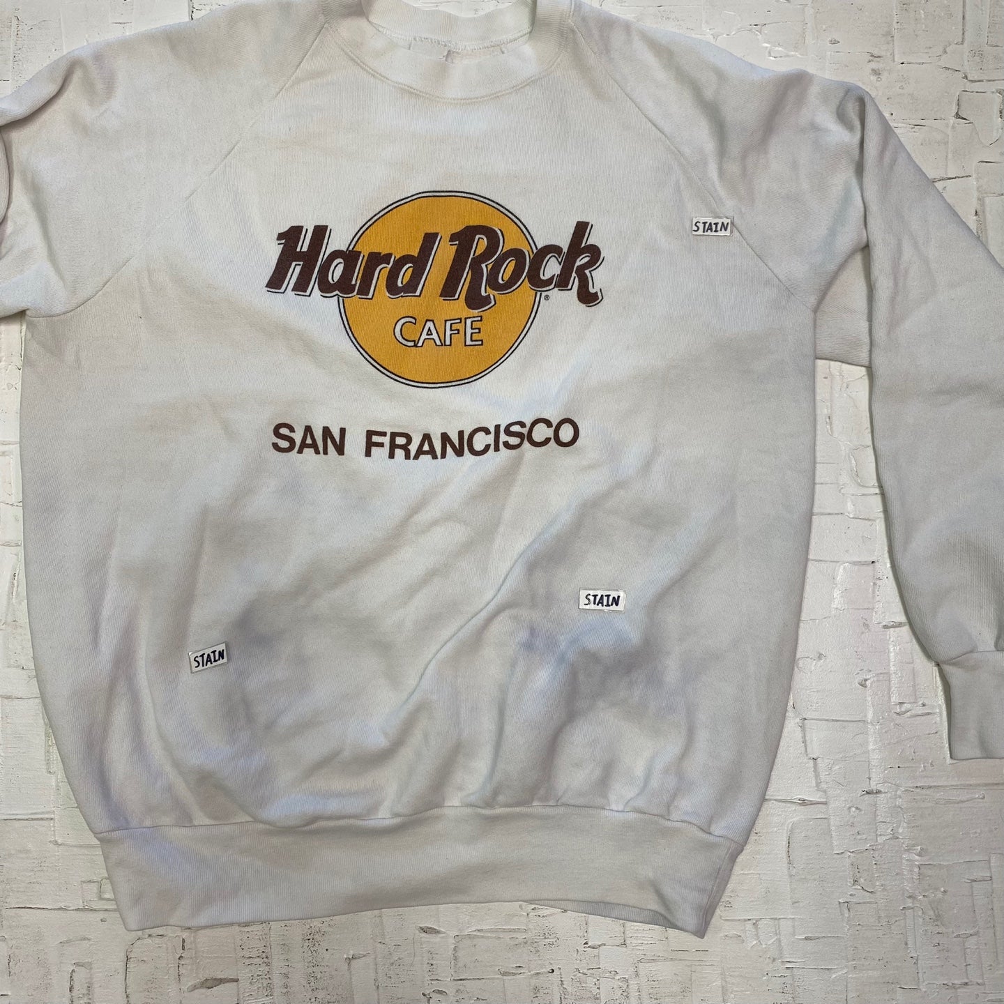 Vintage Hard Rock Cafe San Francisco White Sweatshirt