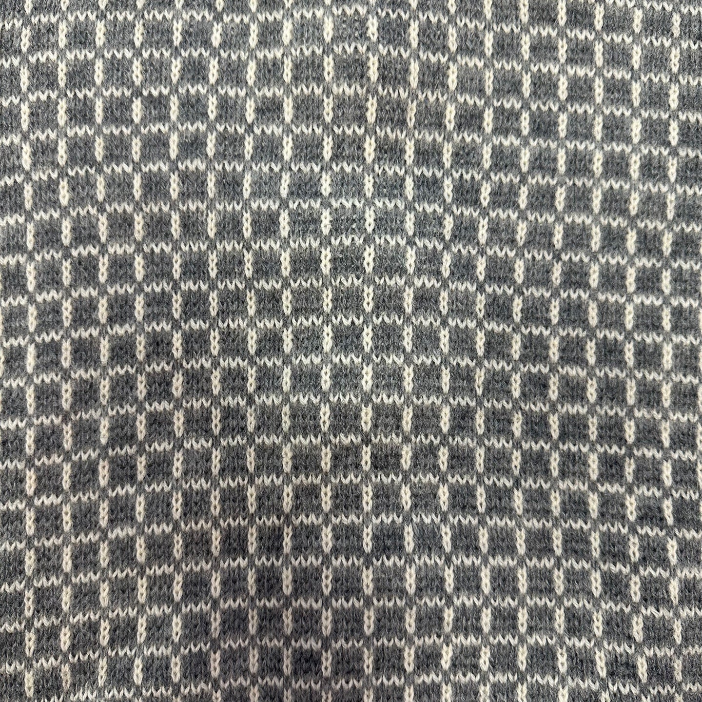Vintage Jersild Virgin Wool Grey Button Up Patterned Cardigan