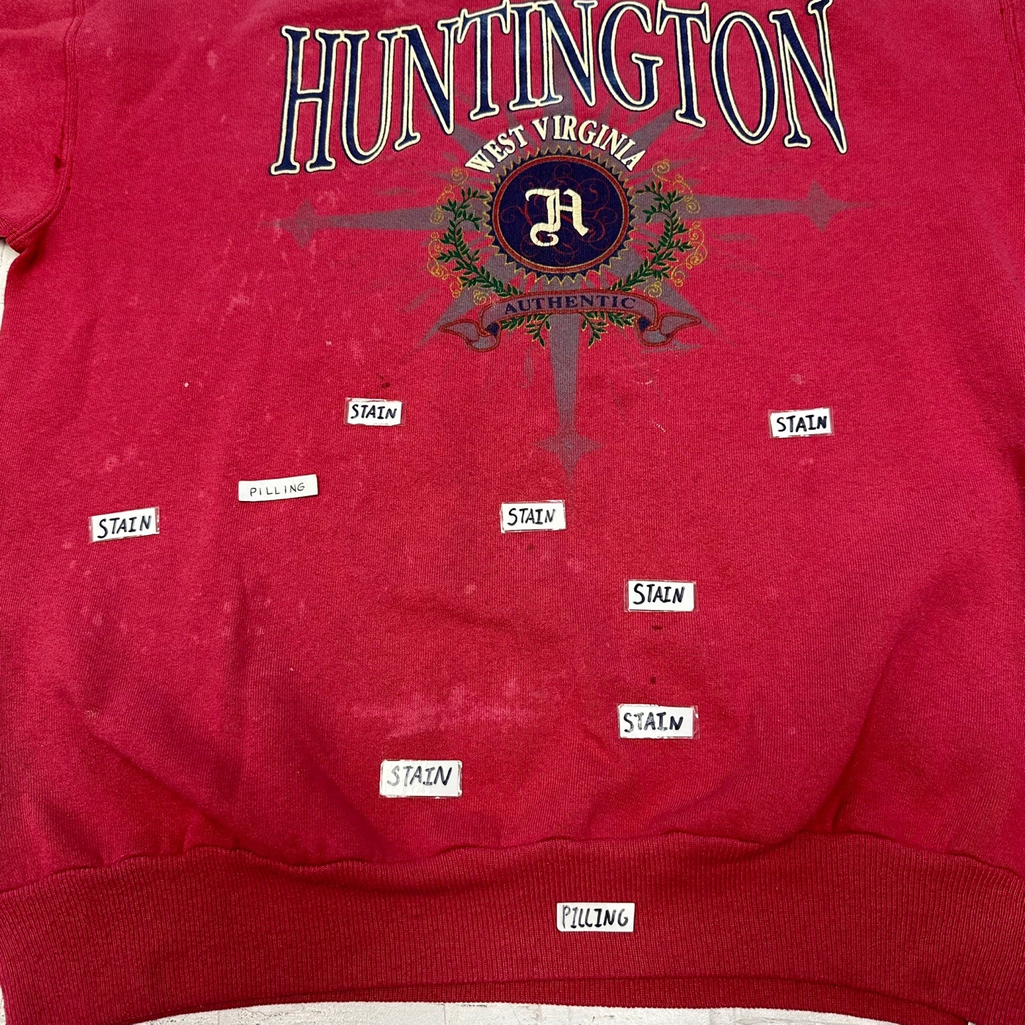 Vintage Huntington West Virginia Distressed Sweatshirt