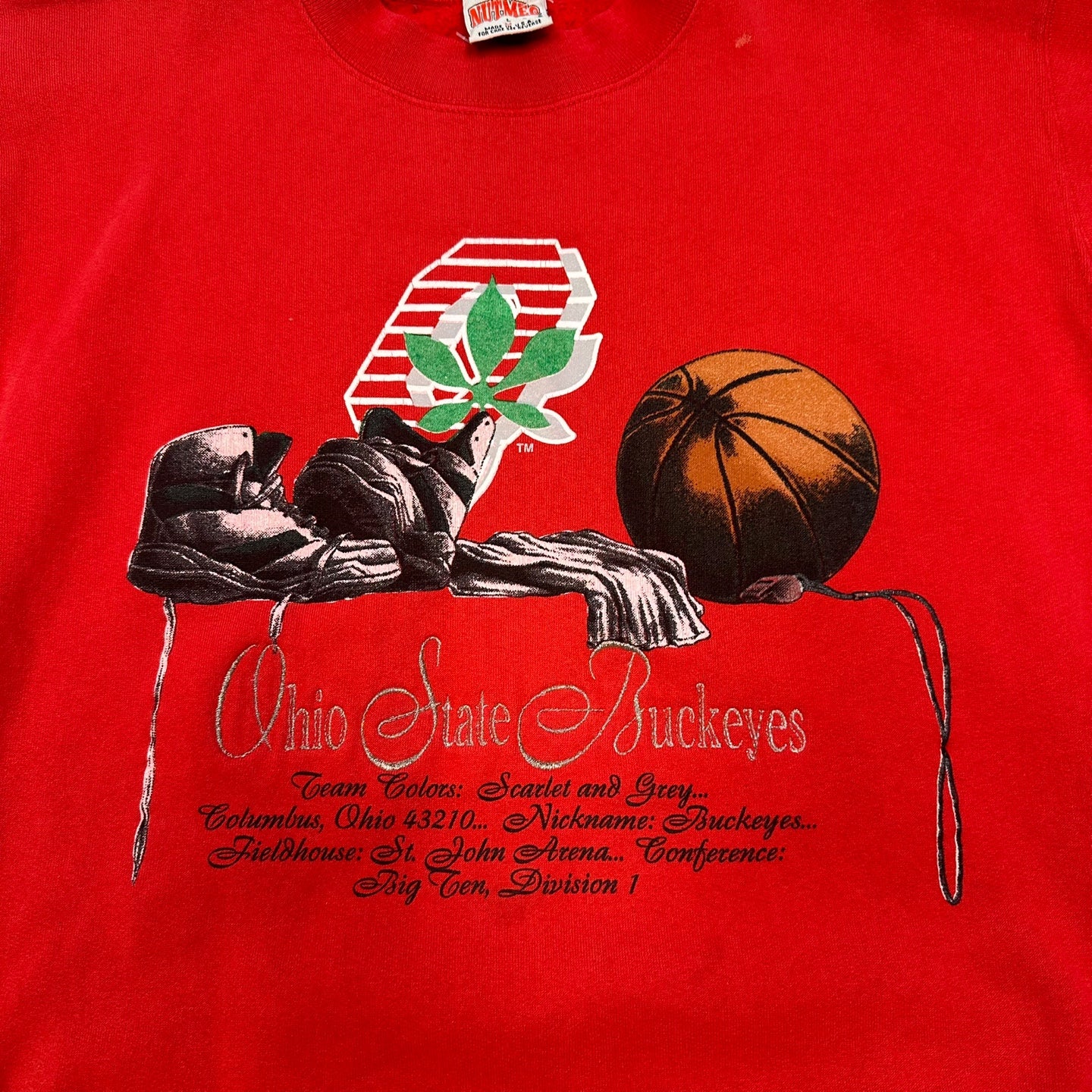 Vintage Red Ohio State Buckeyes College Football Sweatshirt