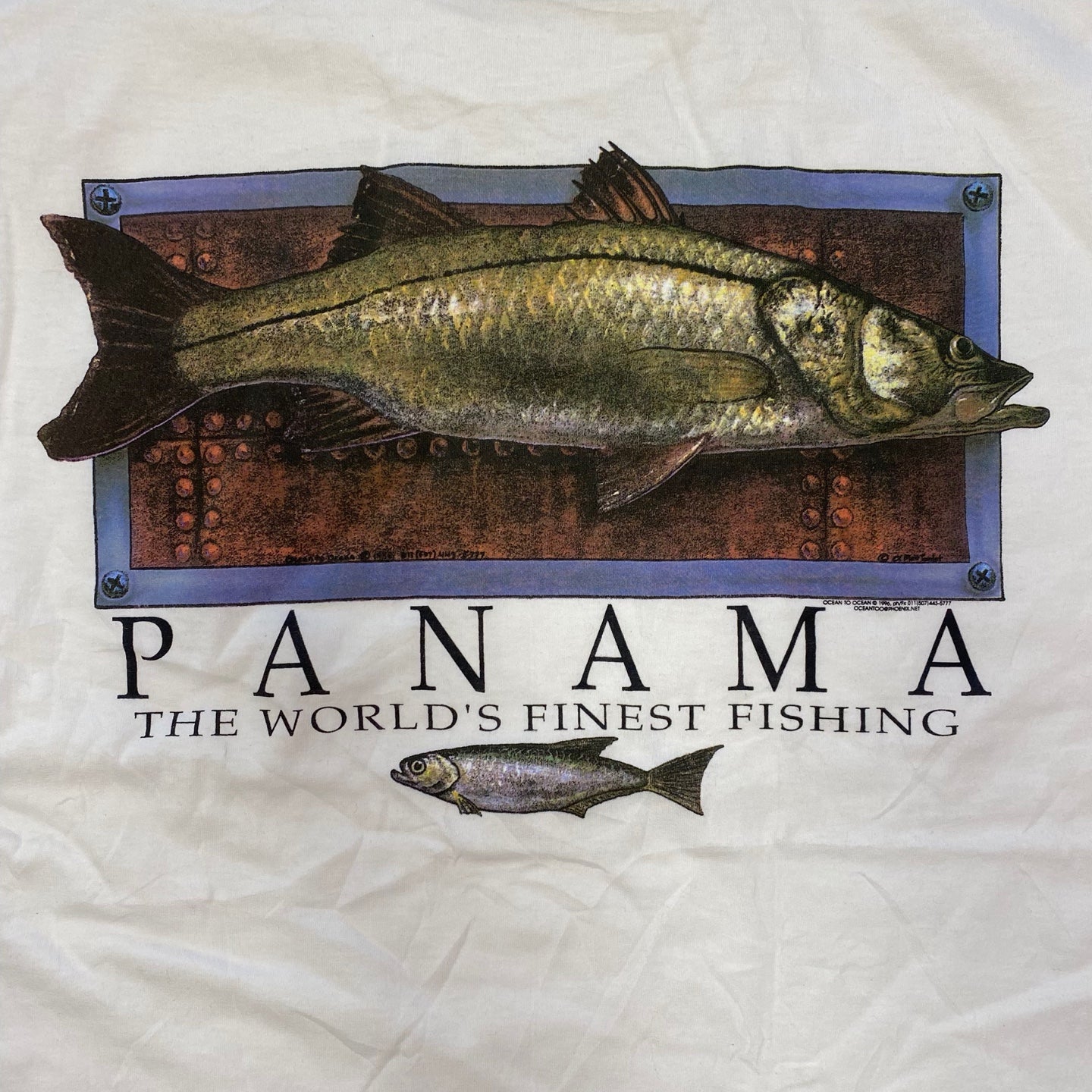 Vintage Panama "Ocean to Ocean The World's Finest Fishing" T-Shirt