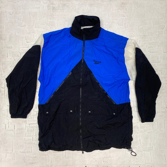 Vintage Reebok Black and Blue Wind Breaker