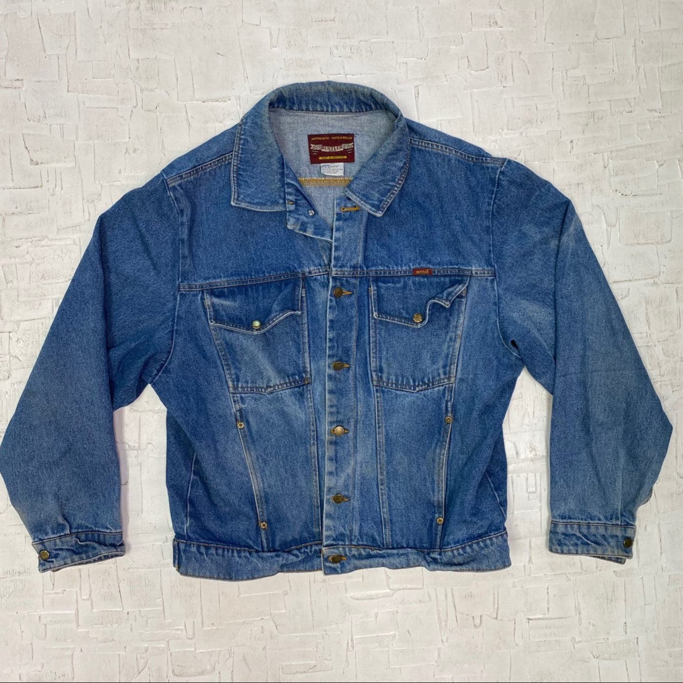 Vintage Rustler Light Blue Faded Denim Jacket