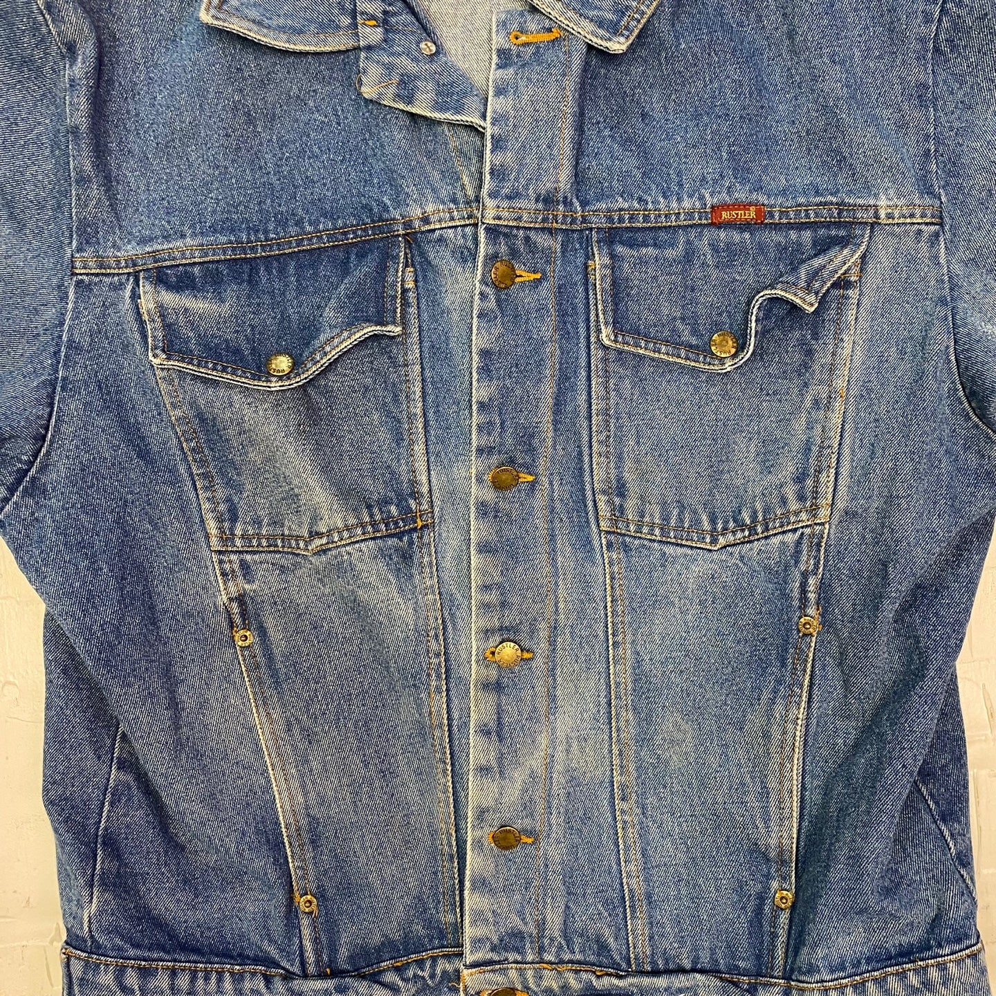 Vintage Rustler Light Blue Faded Denim Jacket