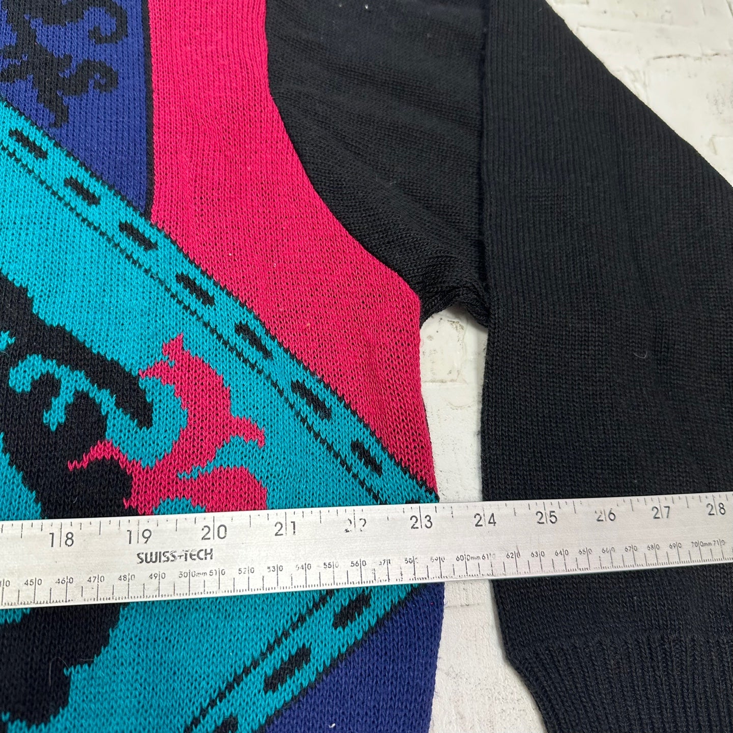 Vintage Alfred Dunner Colour Block Pattern Sweater