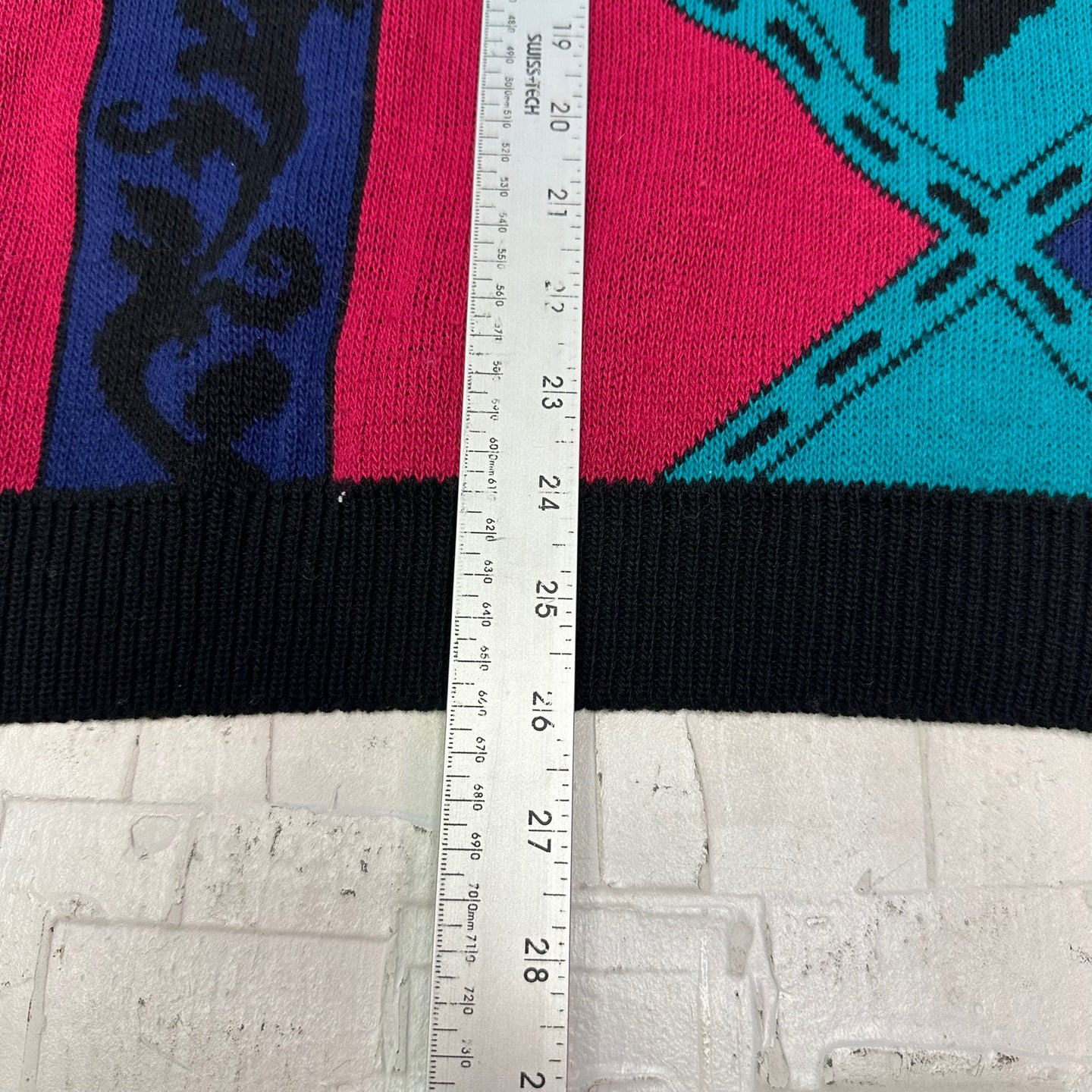 Vintage Alfred Dunner Colour Block Pattern Sweater