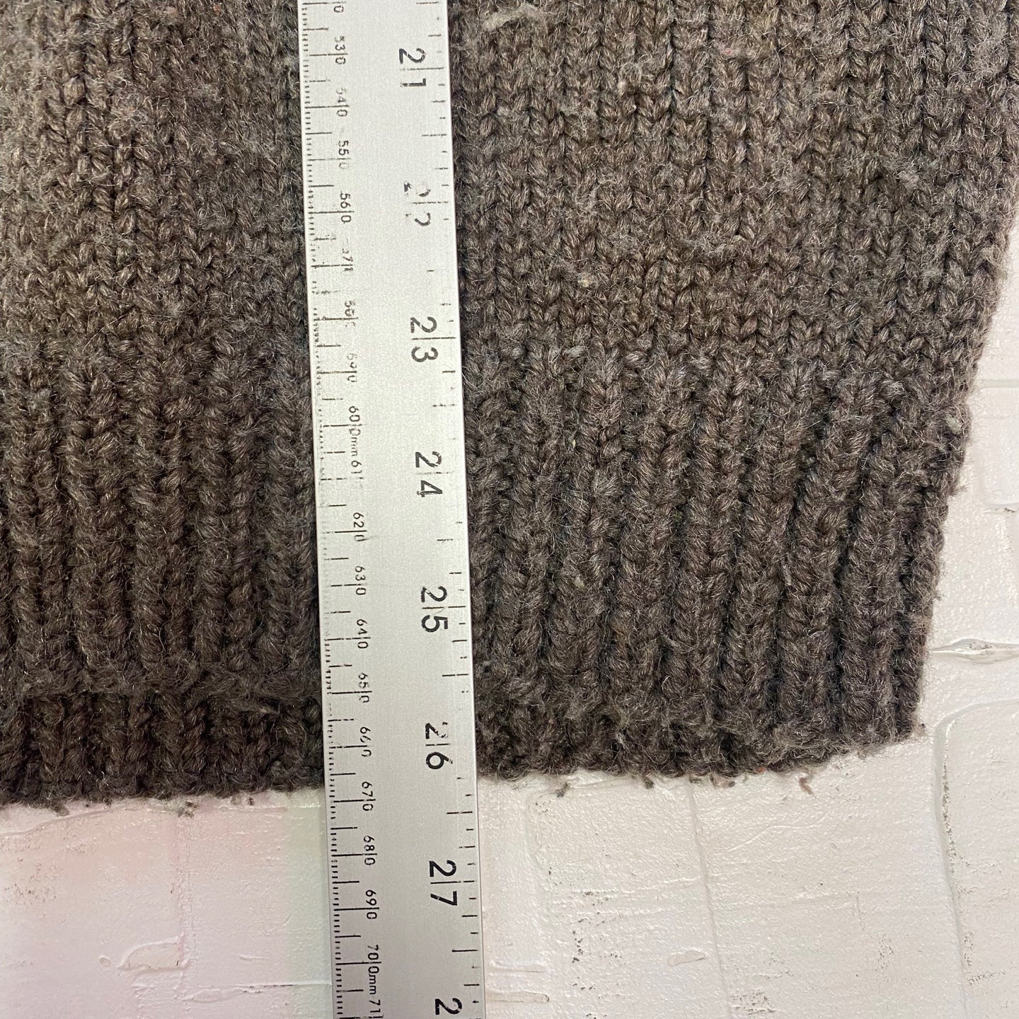 Vintage Beige and Brown Hand Knit Sweater