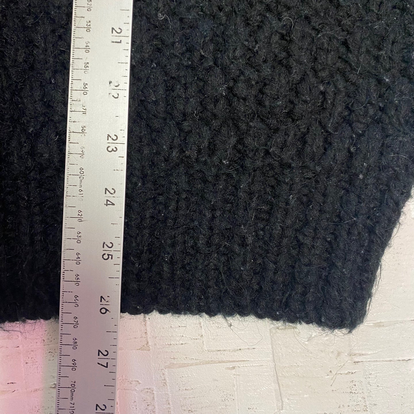 Vintage Novo Mohair Blend Black and Teal Knit Sweater