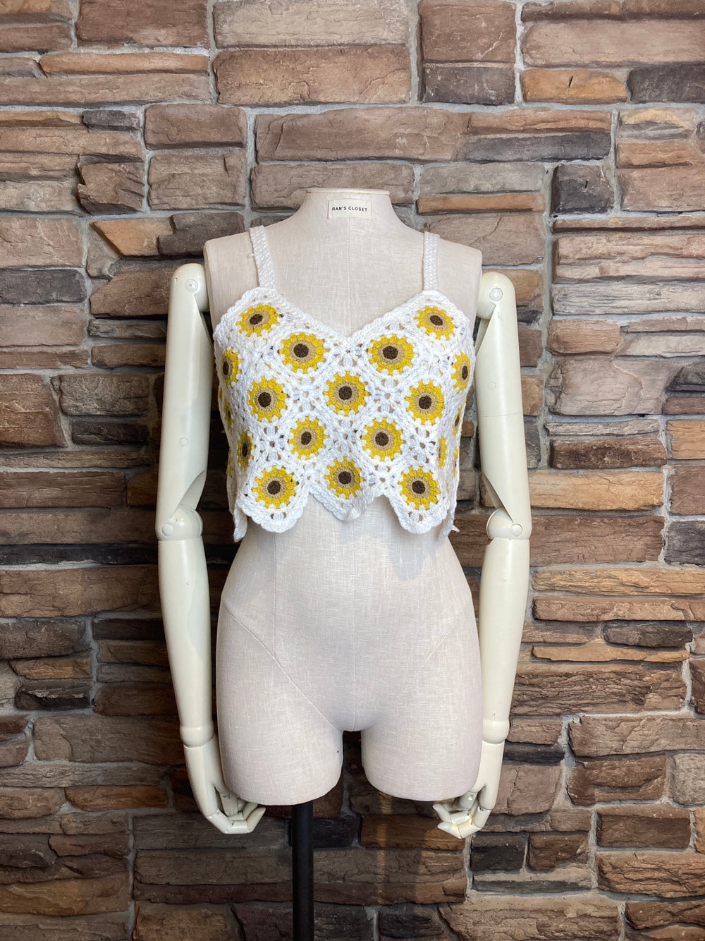 Sunflower Crochet Tank Top