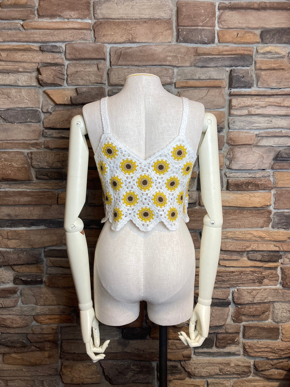 Sunflower Crochet Tank Top