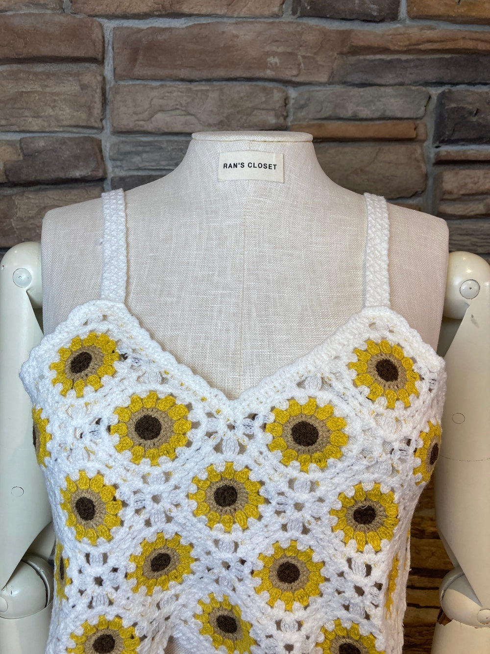 Sunflower Crochet Tank Top