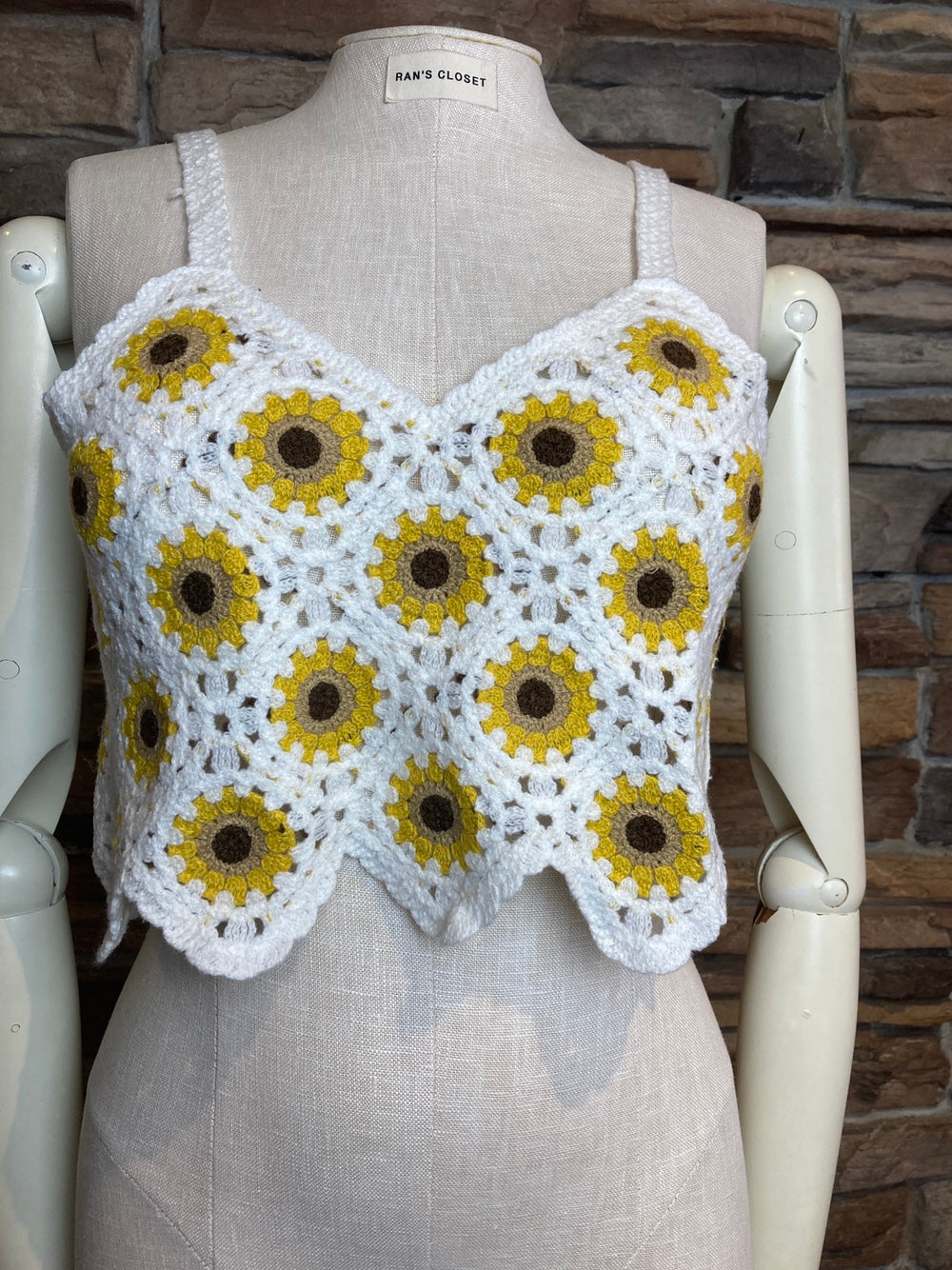 Sunflower Crochet Tank Top