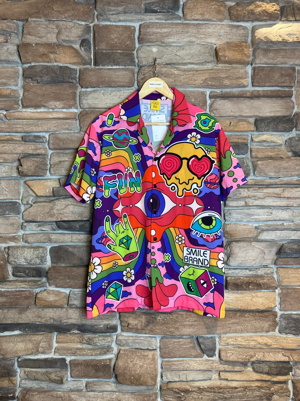 Psychedelic Short Sleeve Button Down