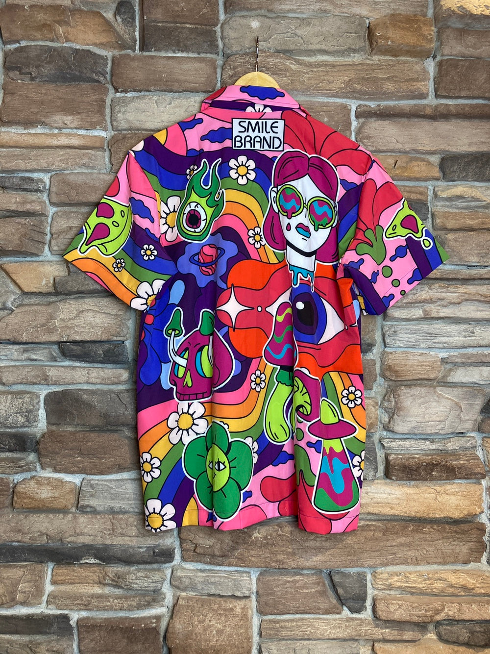 Psychedelic Short Sleeve Button Down