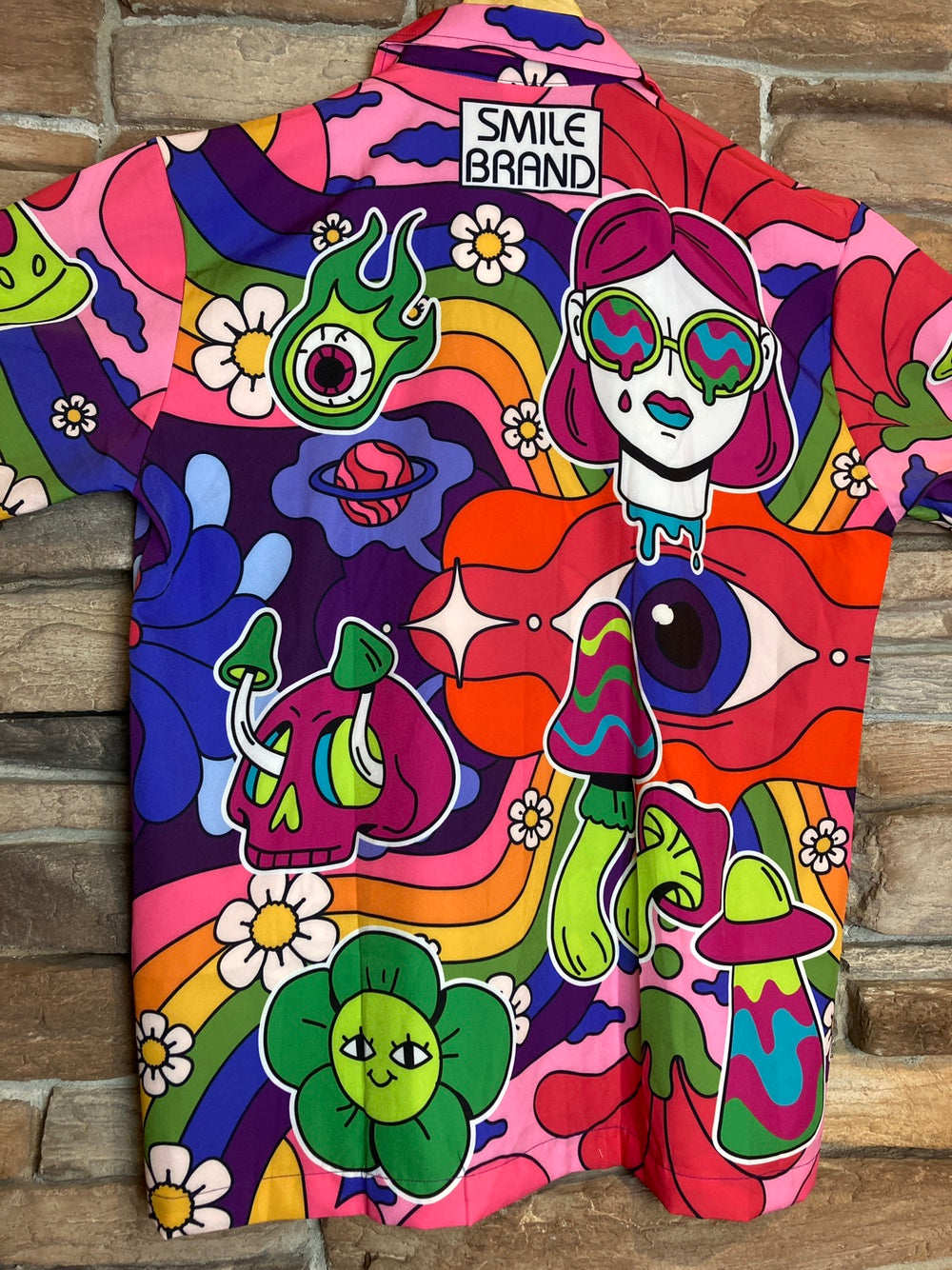 Psychedelic Short Sleeve Button Down