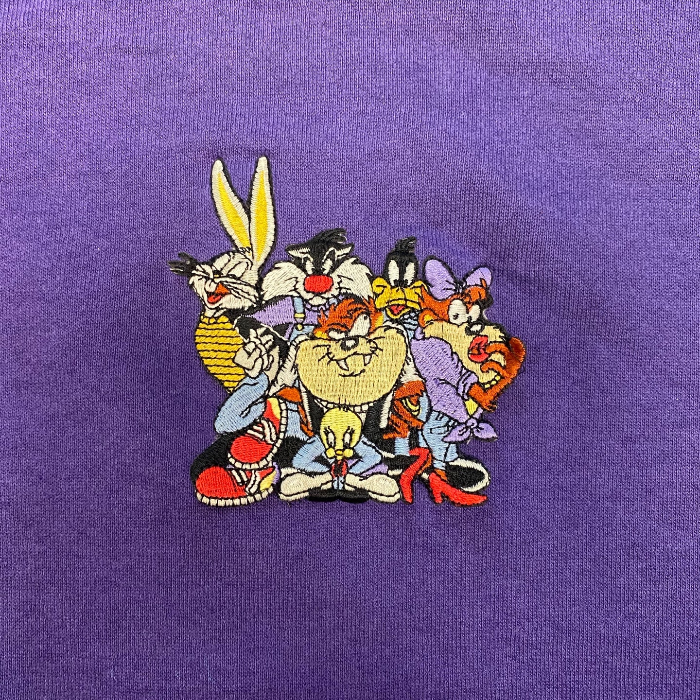 Vintage Royal Purple Looney Tunes Characters Sweatshirt